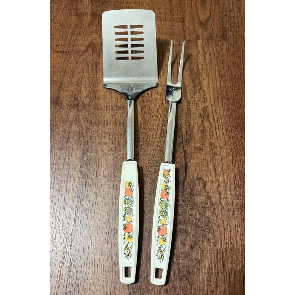 Vintage EKCO Slotted Spatula Turner Chromium Plated Nylon Spice of Life 12" MCM